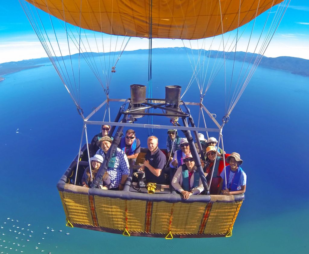 Adventure of hot air balloon ride