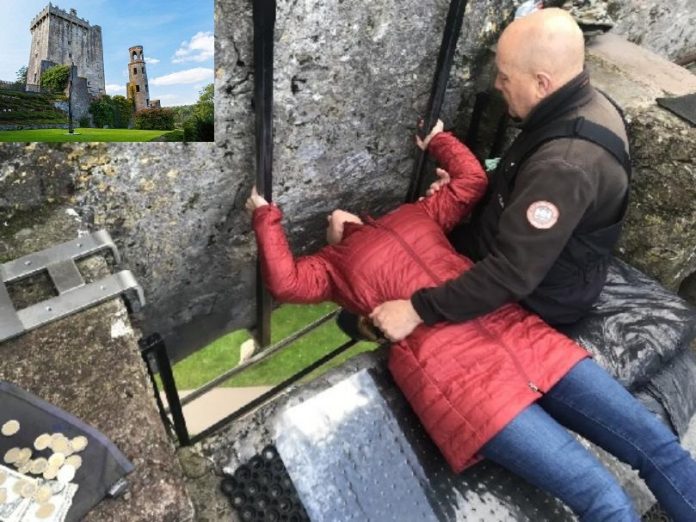 Kissing Blarney Stone